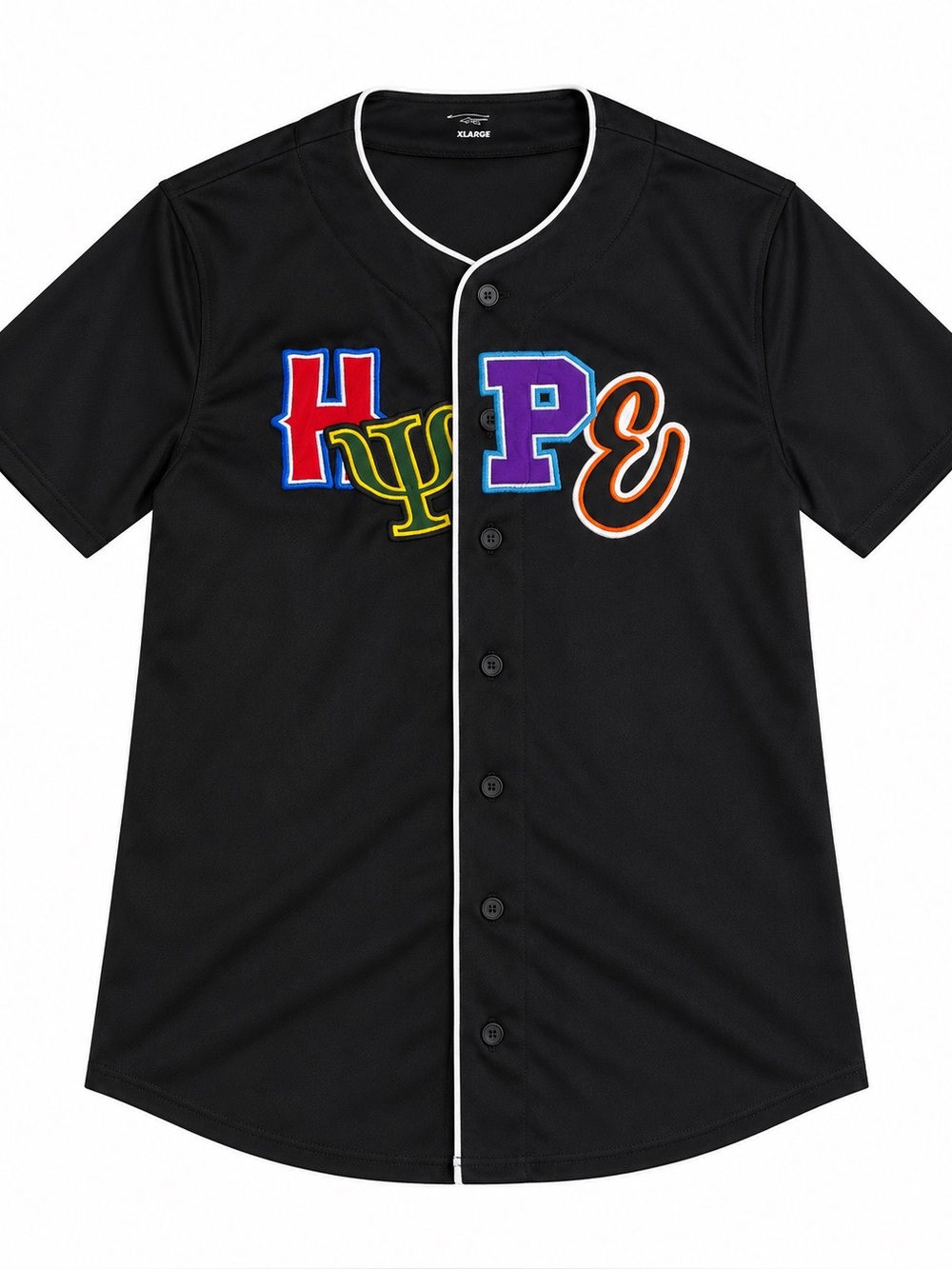 Carbon Black Men’s Jersey with HYPE Lettering XXL Retro